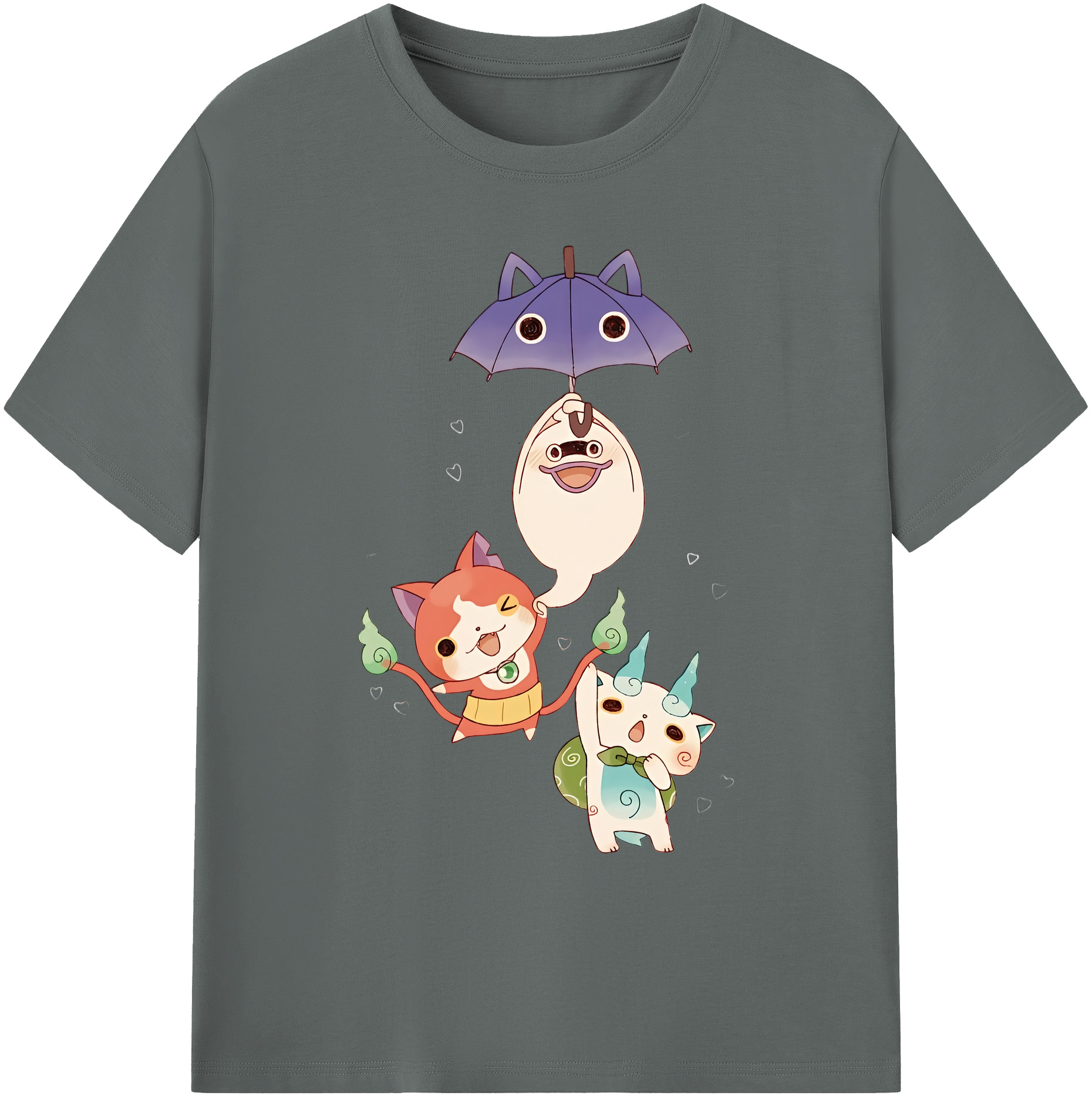 （画像用） 妖怪ウォッチ Yo-kai Watch 綿100％ メンズ半袖Tシャツ｜肌触りやわらか＆通気性